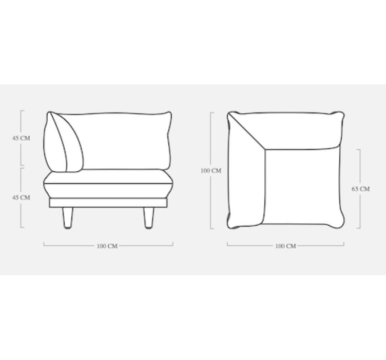 Модуль Paletti Corner Seat Mist7